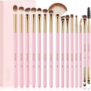 🆕  Makeup Eye Brush Set Synthetic Hair Wooden Handle Blending Concealer Eyebrow